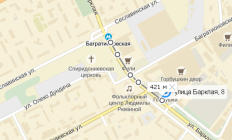 Схема прохода от метро ‘Багратионовская’ к СЦ ‘Конёк-Горбунок’
